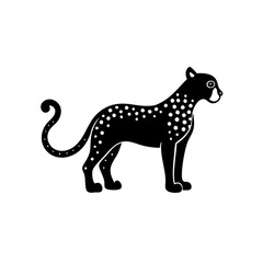 Cheetah cartoon vector silhouette