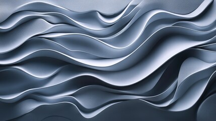 Obraz premium Abstract Grey Waves Smooth Surface Design