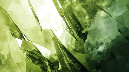 Obraz premium Close-Up Photo: Luminous Green Crystals Gleaming Mysteriously in an Icy Cave. AI Generated