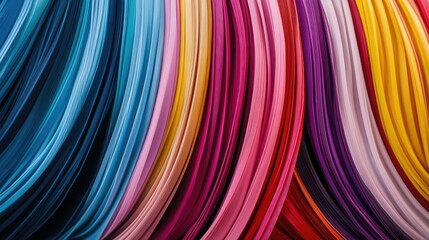 Colorful Abstract Curving Lines Wave Pattern Design