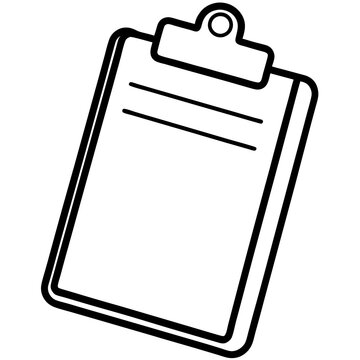 recommend clip art: Clipboard Line Art Vector Illustration