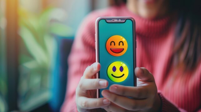 A creative representation of a mobile app integrating emotional intelligence features, like empathetic prompts and personalized notifications, to engage users meaningfully