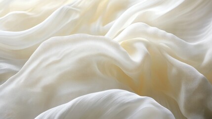 Obraz premium Elegant Draped Cream Colored Fabric Texture