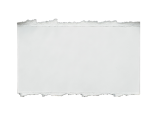 Torn paper with distressed edges and a textured perfect scrapbook isolated cut out on transparent png