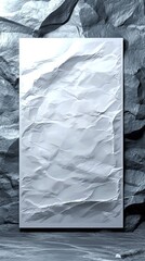 Crumpled Paper Mockup  Texture  Design  Wall Art  Poster