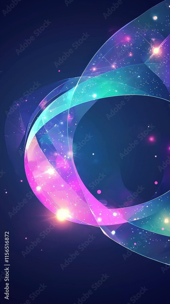 Poster abstract hologram network futuristic ai data cyberspace background