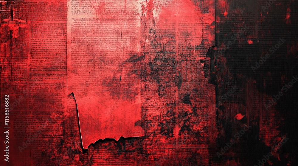 Aufkleber dynamic red background with textures for creative projects