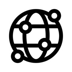 global network line icon