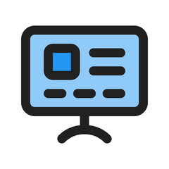 Fototapeta premium web design line color icon