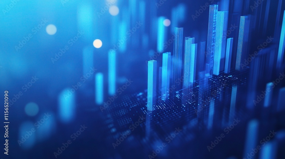 Poster abstract data flow: a mesmerizing abstract digital art piece depicting a dynamic flow of data in a v