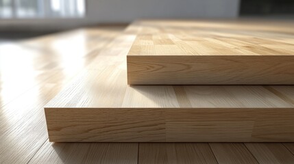 Light Wood Planks Form a Simple Elevated Platform