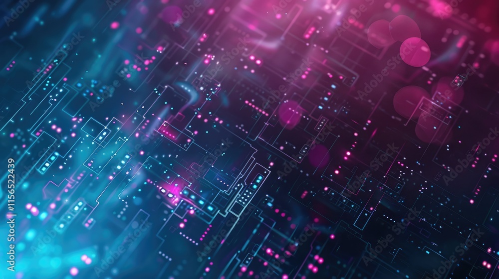 Aufkleber abstract digital background with vibrant colors and geometric patterns.