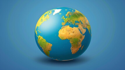 Naklejka premium Our Amazing Planet Earth: A 3D Globe Illustration