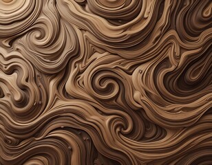Abstract Swirling Brown Wood Grain Texture Pattern