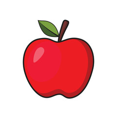 red apple isolated on white
