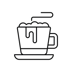 Hot Cocoa icon isolated on a white background. Vector illustration.