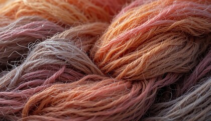 Fototapeta premium Soft Pastel Colored Yarn Twisted Together In A Pile