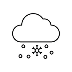 Snowy  icon isolated on a white background. Vector illustration.