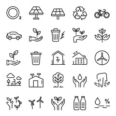 Green Icon set vector