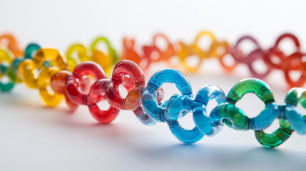 DNA from the particles. Silhouette of DNA consists of small circles.