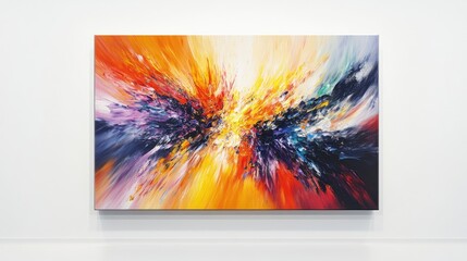 Abstract Colorful Painting Exploding With Vibrant Hues