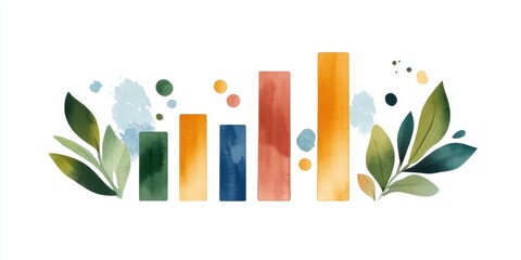 A sustainability chart on a vibrant green background showcasing environmental trends and eco-friendly practices.