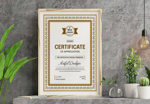 Certificate Template Layout
