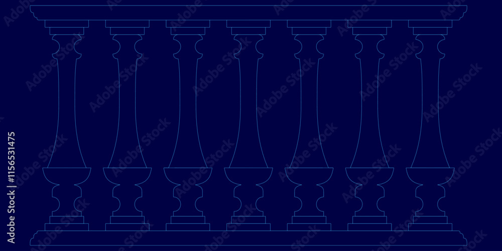 Poster blue background with a series of blue squares. the squares are arranged in a way that they look like