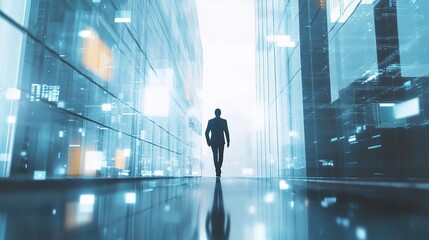 Fototapeta premium Business Lifestyle Concept with Advanced Analytic Visuals