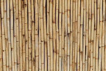 old brown bamboo plank fence texture background