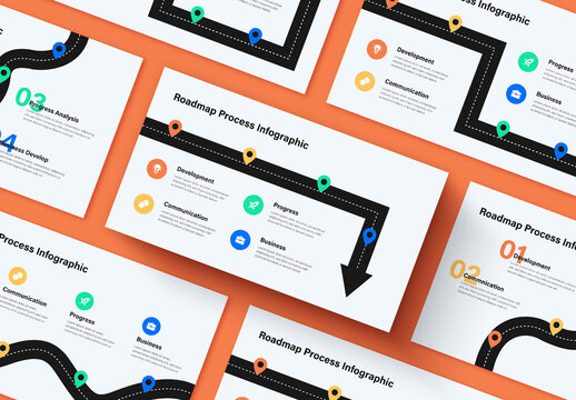 Creative Roadmap Infographic Presentation Template Design