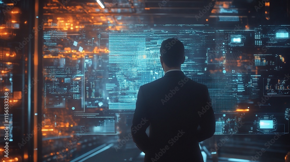 Poster advanced interface of artificial intelligence and automated machines