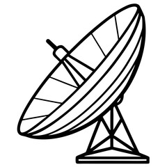 Satellite Dish Line Art Vector