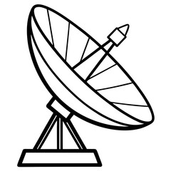 Satellite Dish Line Art Vector