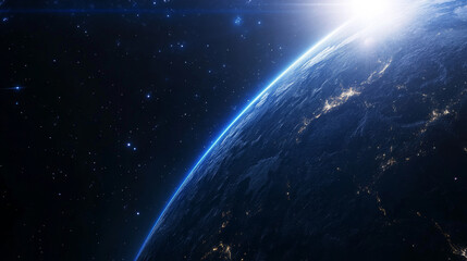 Obraz premium Abstract image of a star in the form of a starry sky or space, consisting of points, lines, and shapes in the form of planets, stars and the universe. Vector business