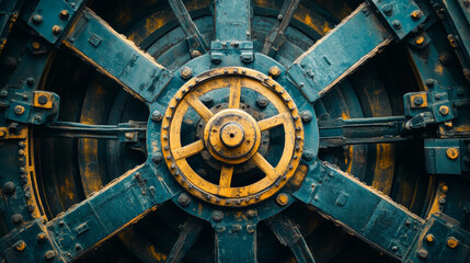 Vector seamless background of a Ferris wheel