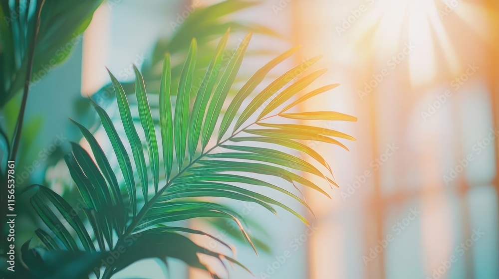 Aufkleber foliage abstract background idea. sunlight filters through leaves, creating a peaceful and calming a