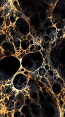 Golden and black abstract background waves illustration wallpaper, luxury themed artwork seamless pattern soft trails