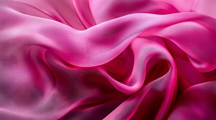 Obraz premium Waved pink soft material abstract background, wallpaper illustration random pattern