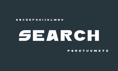 Fototapeta premium Creative geometric modern urban alphabet font. Digital abstract futuristic, fashion, sport, minimal technology typography.