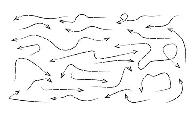 Black arrow collection vector design icon set on white background.