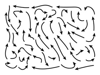 Arrow collection vector icon set on white background