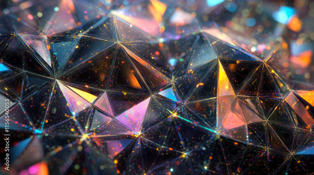 Poster the hologram is a drum. a drum of polygons, triangles of dots and lines. the drum is a low-poly comp
