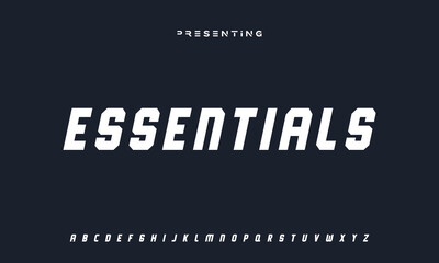 Creative geometric modern urban alphabet font. Digital abstract futuristic, fashion, sport, minimal technology typography.