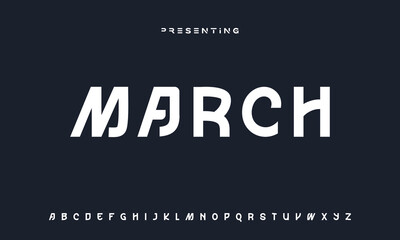 Creative geometric modern urban alphabet font. Digital abstract futuristic, fashion, sport, minimal technology typography.