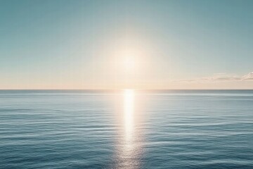 Fototapeta premium Serene Sunset Over Calm Ocean