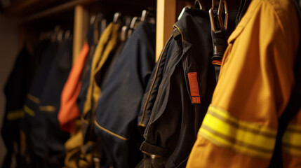 Firefighter equipment checks. The fireman consists of particles