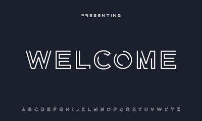 Minimal modern logo alphabet fonts. Typography minimalist urban sana serif digital fashion future creative logos fonts. vector illustration