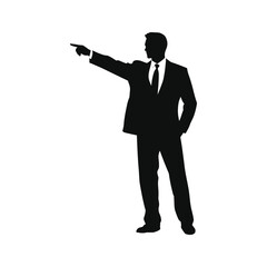 Obraz premium A businessman direction with hand vector