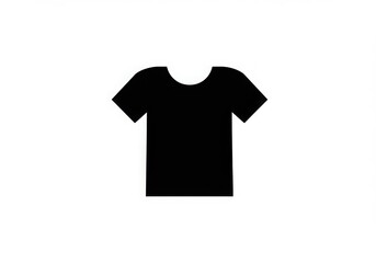 simple line drawing, t-shirt outline, minimalist design, black and white, vector graphic, clothing